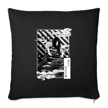 Ghost of Matsue Castle - Sofa pillowcase 17,3'' x 17,3'' (45 x 45 cm) - black - Front