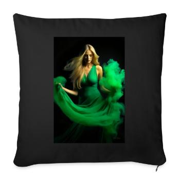 Green Beauty 3 - Sofa pillowcase 17,3'' x 17,3'' (45 x 45 cm) - black - Front