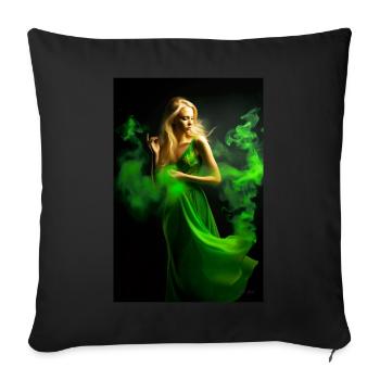 Green Beauty 4 - Sofa pillowcase 17,3'' x 17,3'' (45 x 45 cm) - black - Front