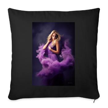 Purple Beauty 4 - Sofa pillowcase 17,3'' x 17,3'' (45 x 45 cm) - black - Front