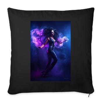 Purple Beauty 2 - Sofa pillowcase 17,3'' x 17,3'' (45 x 45 cm) - black - Front