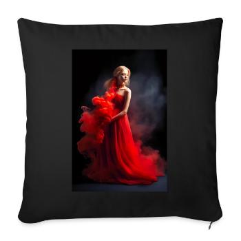 Red Beauty 4 - Sofa pillowcase 17,3'' x 17,3'' (45 x 45 cm) - black - Front