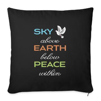 Paix intérieure - Housse de coussin décorative 45 x 45 cm - noir - Devant