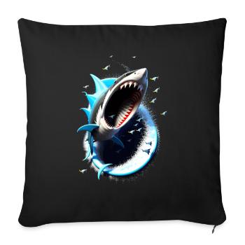 Sharknado #1 - Sofakissenbezug 45 x 45 cm - Schwarz - Vorne