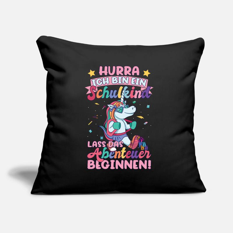 Ich bin ein Schulkind Einhorn Sofakissenbezug 45 x 45 cm