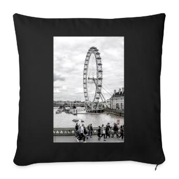 London Eye Elegance - Sofakissenbezug 45 x 45 cm - Schwarz - Vorne