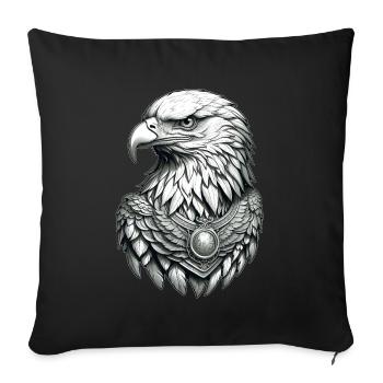 Eagle Head Graphic - Sofa pillowcase 17,3'' x 17,3'' (45 x 45 cm) - black - Front