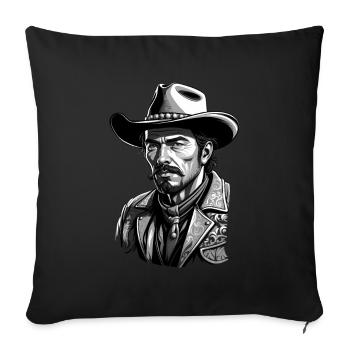 Cowboy - Copricuscino per divano, 45 x 45 cm - nero - Fronte