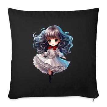 Dollie Fun - Housse de coussin décorative 45 x 45 cm - noir - Devant
