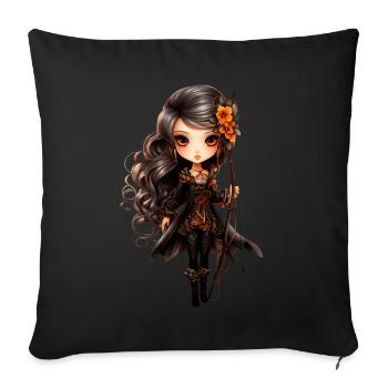 Forêt de Dollie - Housse de coussin décorative 45 x 45 cm - noir - Devant