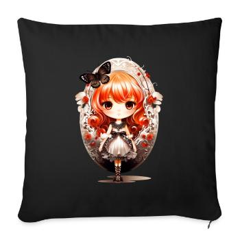 Dollie Pâques - Housse de coussin décorative 45 x 45 cm - noir - Devant
