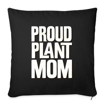 Fière maman de plante - Housse de coussin décorative 45 x 45 cm - noir - Devant