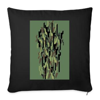 Camouflage Art Olive - Sofa pillowcase 17,3'' x 17,3'' (45 x 45 cm) - black - Front