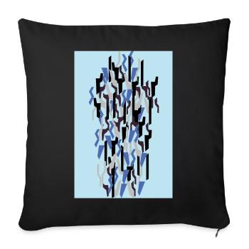 Camouflage Art Light Blue Gaming - Sofa pillowcase 17,3'' x 17,3'' (45 x 45 cm) - black - Front