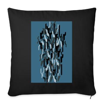 Camouflage Art Blue Gaming - Sofa pillowcase 17,3'' x 17,3'' (45 x 45 cm) - black - Front