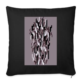 Camouflage Art Dark Gray Gaming - Sofa pillowcase 17,3'' x 17,3'' (45 x 45 cm) - black - Front