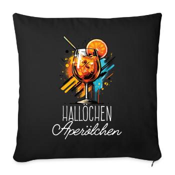 Hello Aperölchen Cocktail Summer Party Chemise - Housse de coussin décorative 45 x 45 cm - noir - Devant