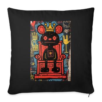 Bad Mood King - Sofa pillowcase 17,3'' x 17,3'' (45 x 45 cm) - black - Front