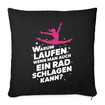 Gymnast Acrobatics Gymnastics Gymnastics - Sofa pillowcase 17,3'' x 17,3'' (45 x 45 cm) - black - Front