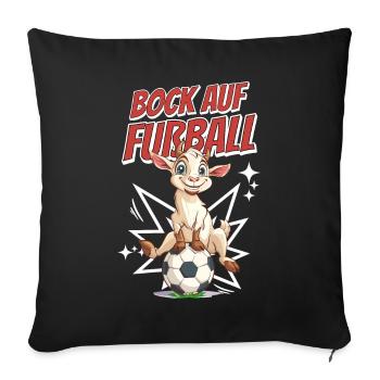 Drôle Humour Jeu de mots Football Football - Housse de coussin décorative 45 x 45 cm - noir - Devant