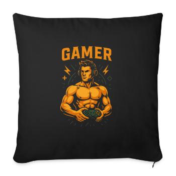 Joueur Suprême - Housse de coussin décorative 45 x 45 cm - noir - Devant