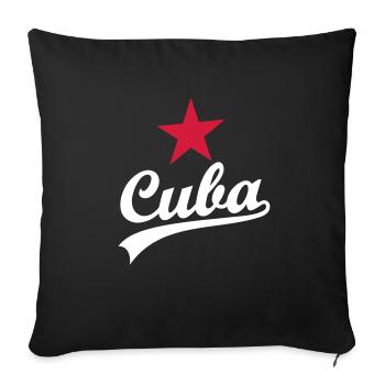 CUBA A - Sofakissenbezug 45 x 45 cm - Schwarz - Vorne