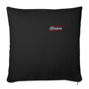 Berlin Capital 030 Berliner Bär Idée cadeau - Housse de coussin décorative 45 x 45 cm - noir - Devant