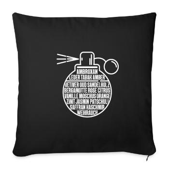 Parfüm Liebhaber Inhaltsstoffe Nische Oud Geschenk - Sofakissenbezug 45 x 45 cm - Schwarz - Vorne