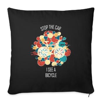 Bicycle Repair Bicycle Mechanic Bicycle Mechanic - Sofa pillowcase 17,3'' x 17,3'' (45 x 45 cm) - black - Front