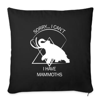 Lustiges Mammut Steinzeit Eiszeit Design Urzeit - Sofakissenbezug 45 x 45 cm - Schwarz - Vorne