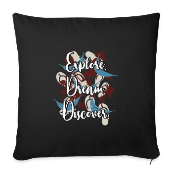 Reisen - Sofakissenbezug 45 x 45 cm - Schwarz - Vorne