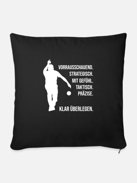 Born To Boule Petanque Boccia Herren Boule Spielen - Sofakissenbezug 45 x 45 cm - Schwarz