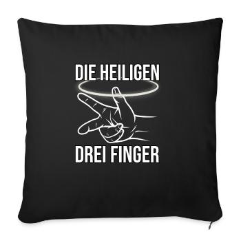 Mechaniker - Drei Finger Regel Richtung - Sofakissenbezug 45 x 45 cm - Schwarz - Vorne