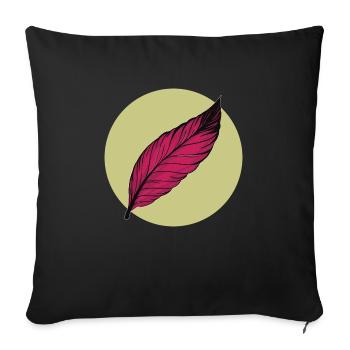 Minimal Feather Summer Couleurs à la mode - Housse de coussin décorative 45 x 45 cm - noir - Devant