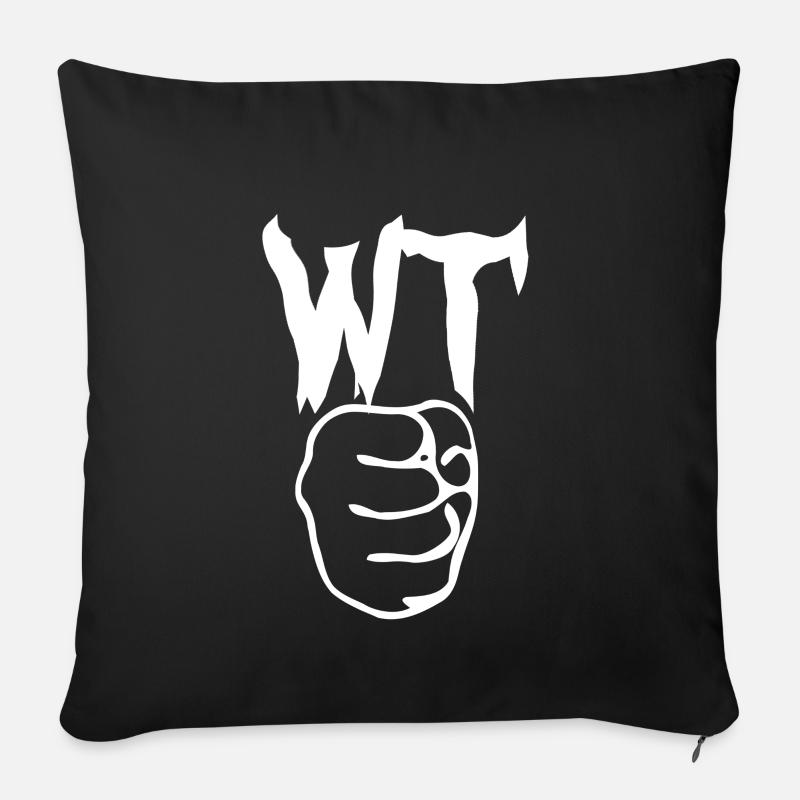 WingTsun Wing Chun Chung Faust Wing-Tsun - Sofakissenbezug 45 x 45 cm - Schwarz