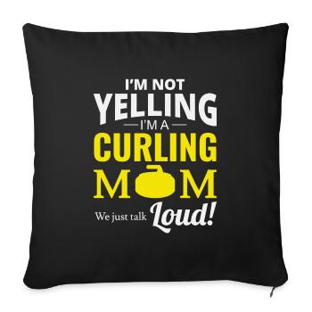 Curling Mom Winter Ice Sport Curler Mothers day - Sofa pillowcase 17,3'' x 17,3'' (45 x 45 cm) - black - Front