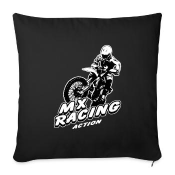 Supercross - Moto Cross - Motocross - Sofa pillowcase 17,3'' x 17,3'' (45 x 45 cm) - black - Front