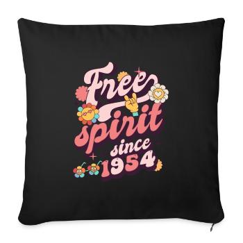 1954 Vintage Birthday Born in 1954 - Sofa pillowcase 17,3'' x 17,3'' (45 x 45 cm) - black - Front