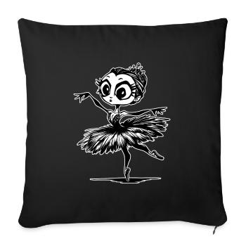 Black Swan Ballerina - Housse de coussin décorative 45 x 45 cm - noir - Devant
