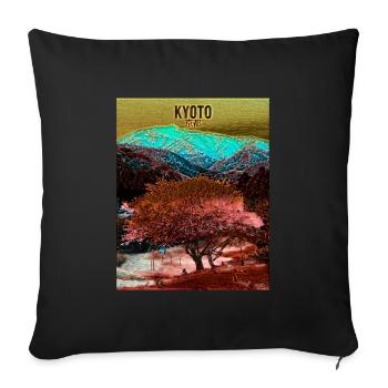 Kyoto Colorblend - Sofa pillowcase 17,3'' x 17,3'' (45 x 45 cm) - black - Front