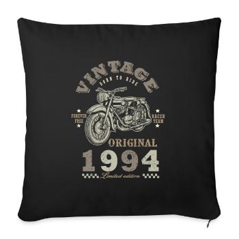 motard Né 1994 anniversaire 1994 moto - Housse de coussin décorative 45 x 45 cm - noir - Devant
