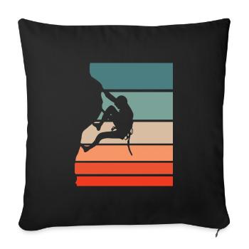 Klettern Retro Style Vintage - Sofakissenbezug 45 x 45 cm - Schwarz - Vorne