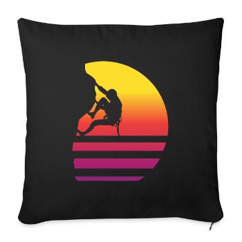 Klettern Retro Style Vintage - Sofakissenbezug 45 x 45 cm - Schwarz - Vorne