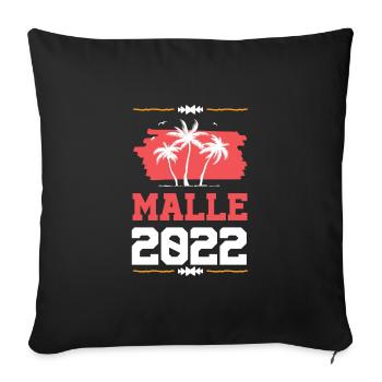 Malle 2022 - Sofa pillowcase 17,3'' x 17,3'' (45 x 45 cm) - black - Front