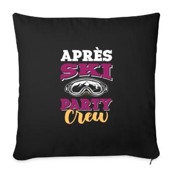 Apres Ski Crew - Sofakissenbezug 45 x 45 cm - Schwarz - Vorne