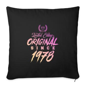 1978 limited edition Original - Sofa pillowcase 17,3'' x 17,3'' (45 x 45 cm) - black - Front