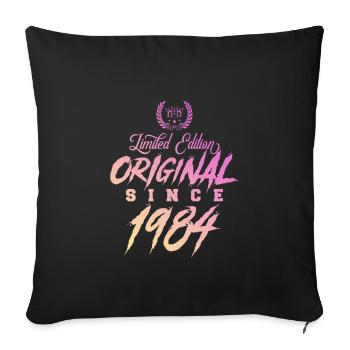 1984 limited edition Original - Sofa pillowcase 17,3'' x 17,3'' (45 x 45 cm) - black - Front