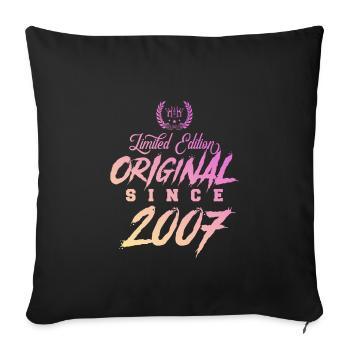 Édition limitée 2007 originale - Housse de coussin décorative 45 x 45 cm - noir - Devant