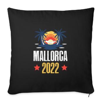 Mallorca 2022 - Sofa pillowcase 17,3'' x 17,3'' (45 x 45 cm) - black - Front