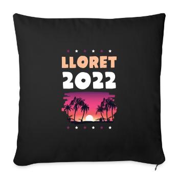 Lloret De Mar 2022 - Sofakissenbezug 45 x 45 cm - Schwarz - Vorne